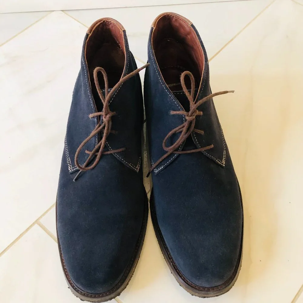 Johnston & Murphy Men's Copeland Chukka Boot 12M Navy Suede - Picture 5 of 12